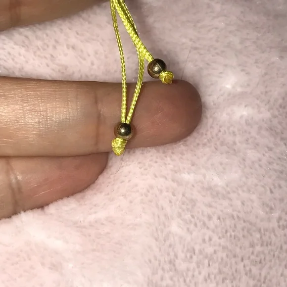 ✨✨5/$10✨✨ Lucky Yellow String Minimalist Thread Macrame Rope Bracelet w Crystal - Picture 5 of 6